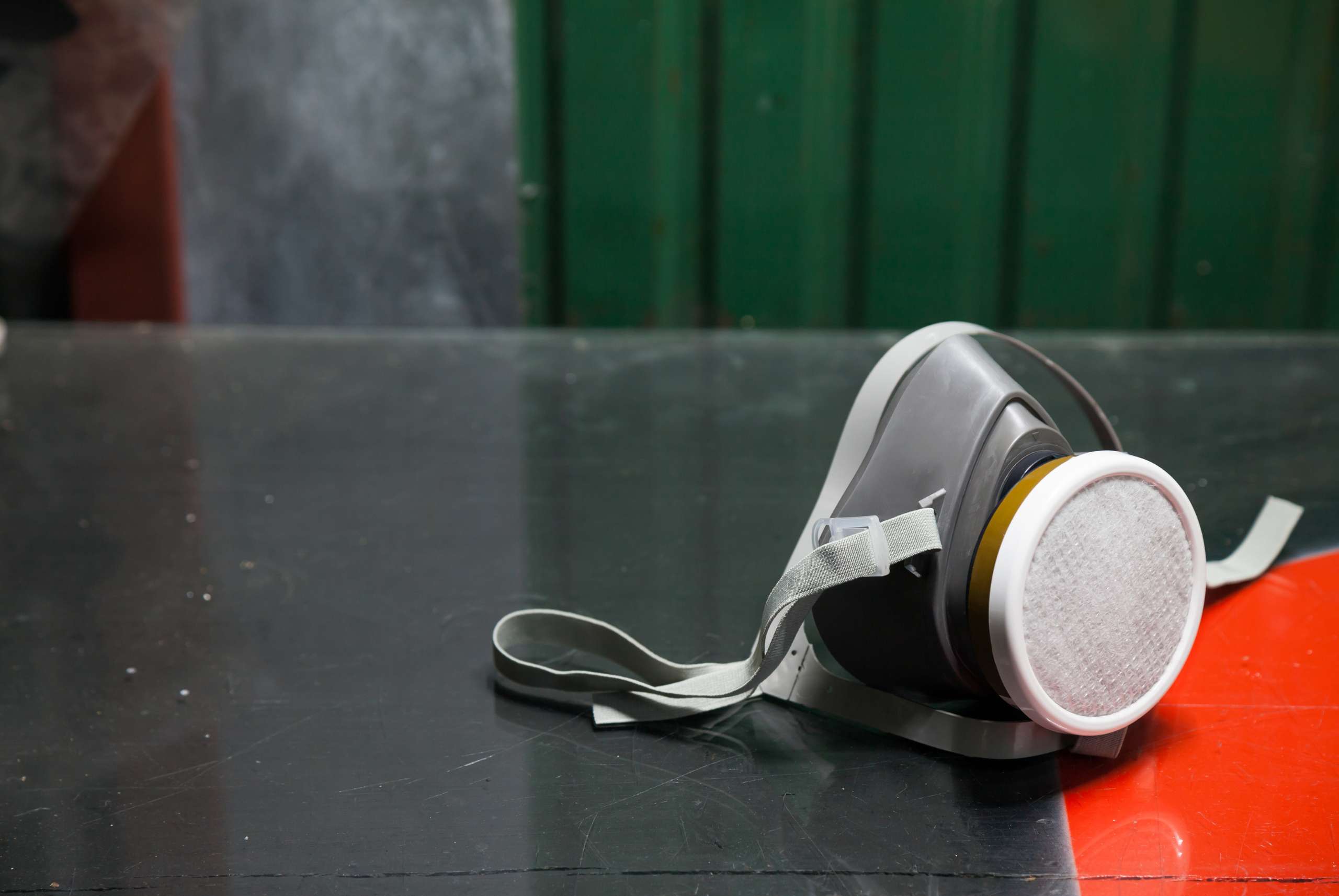 examen de sílice: mascarilla de seguridad